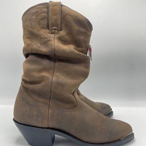 Durango Distressed Tan Slouch 11" Leather Western Boot. Style# RD542.